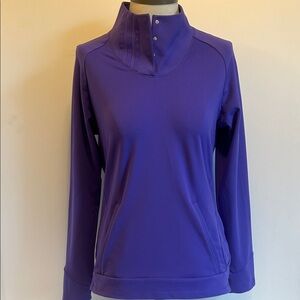 Adidas Climalite Purple Pullover Long Sleeve Golf Top Women’s Size Large